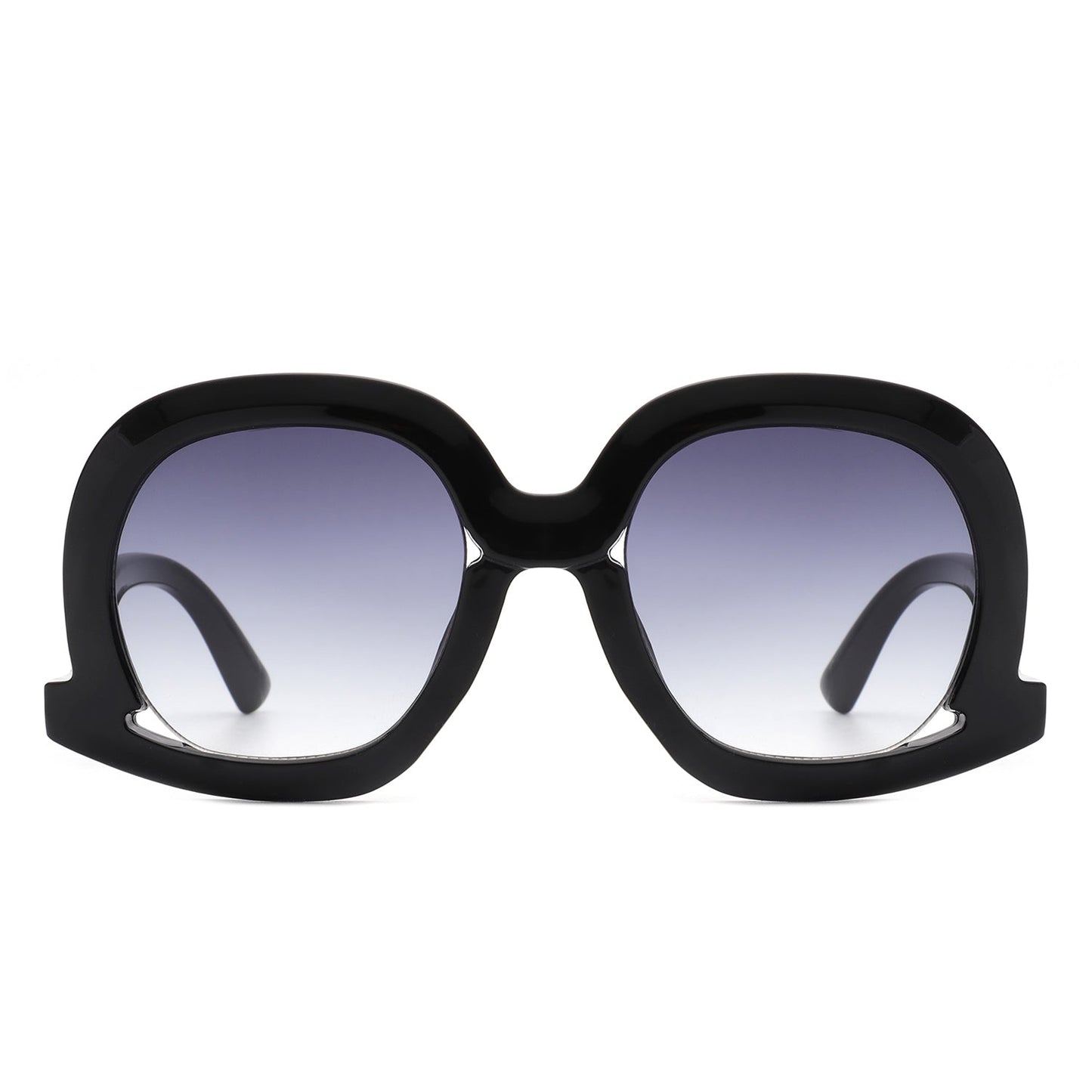 Lumisilk - Oversized Geometric Irregular Round Sunglasses for Women