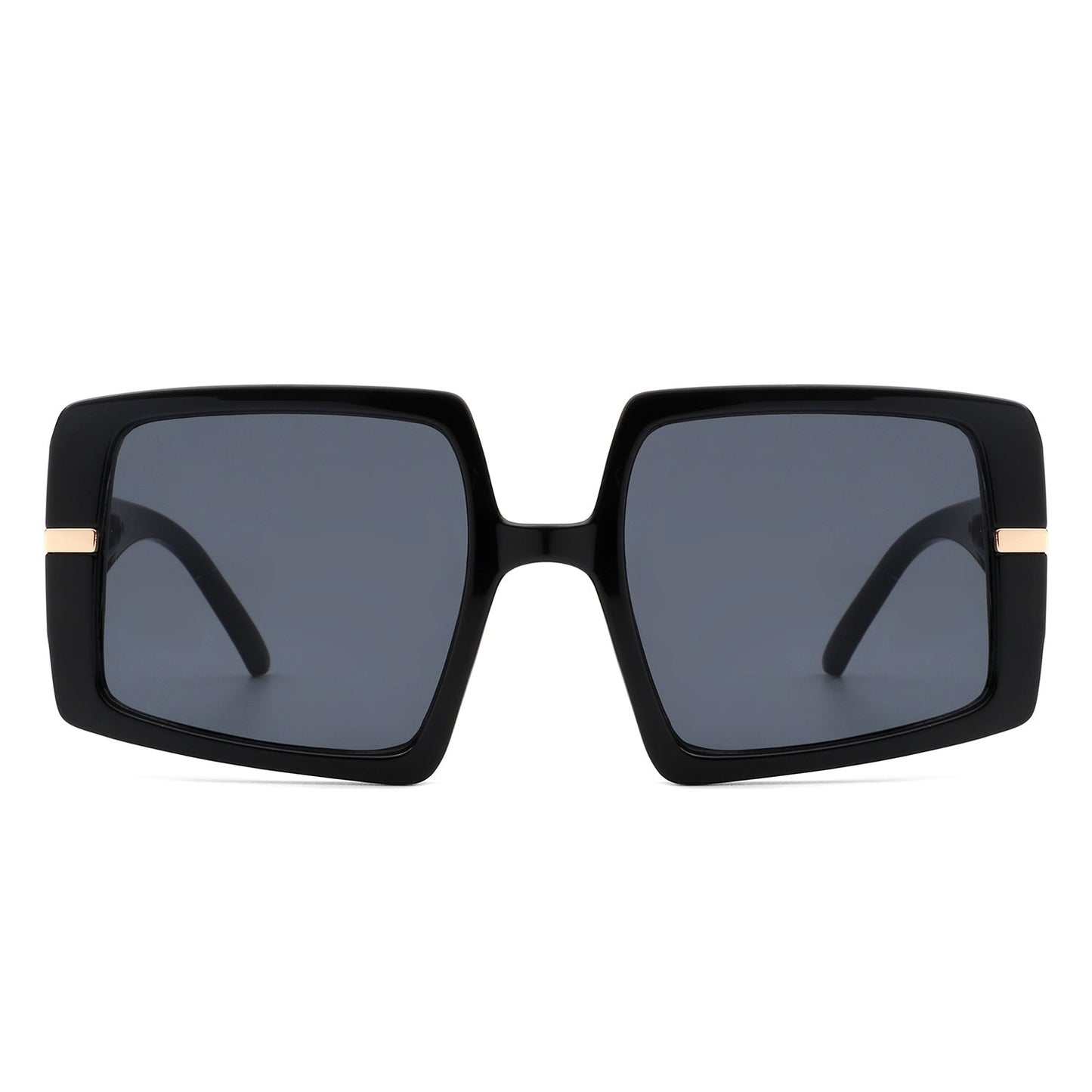 Jasmoria - Oversize Square Geometric Irregular Flat Top Women Sunglasses