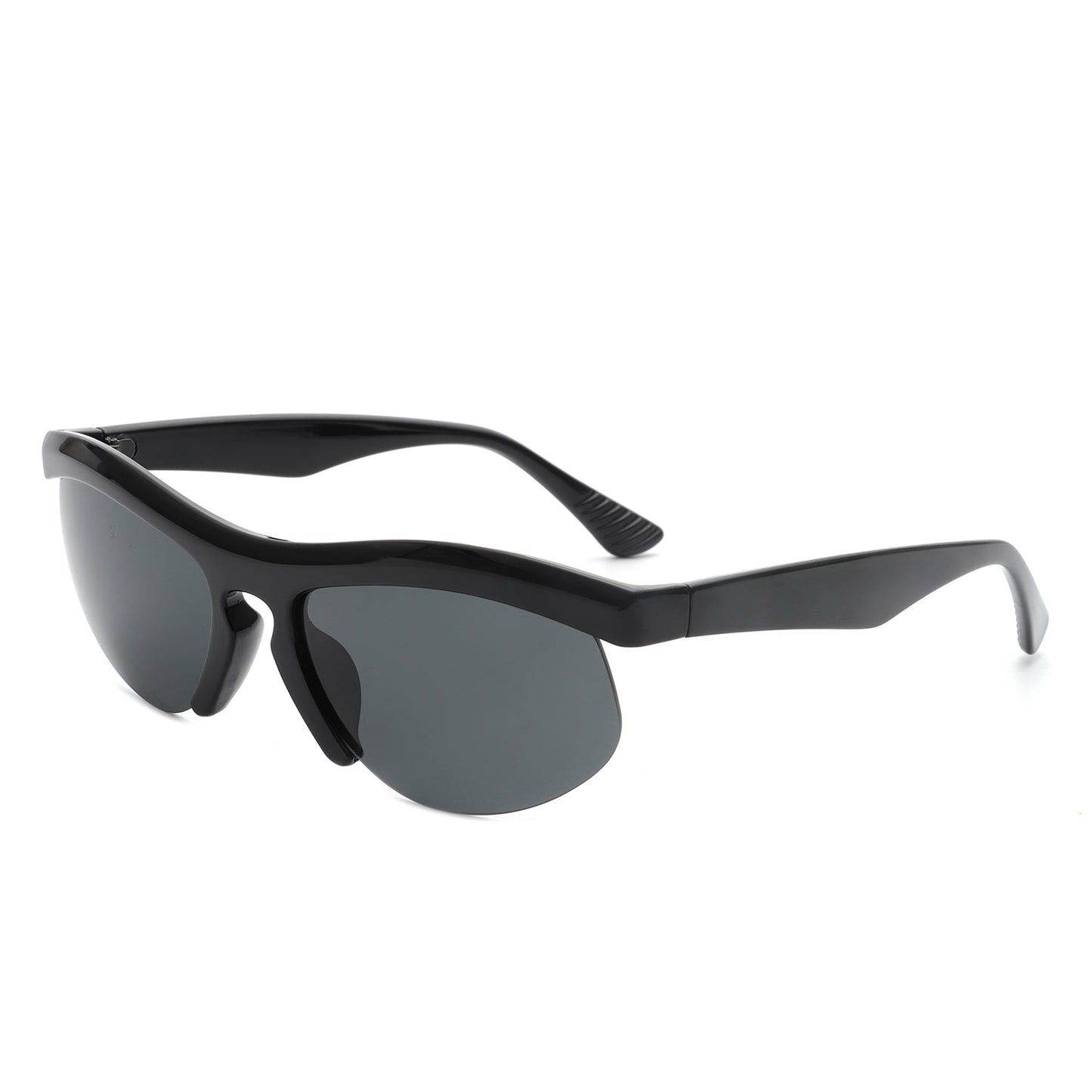 Fliygua - Rectangle Half Frame Sport Square Sunglasses