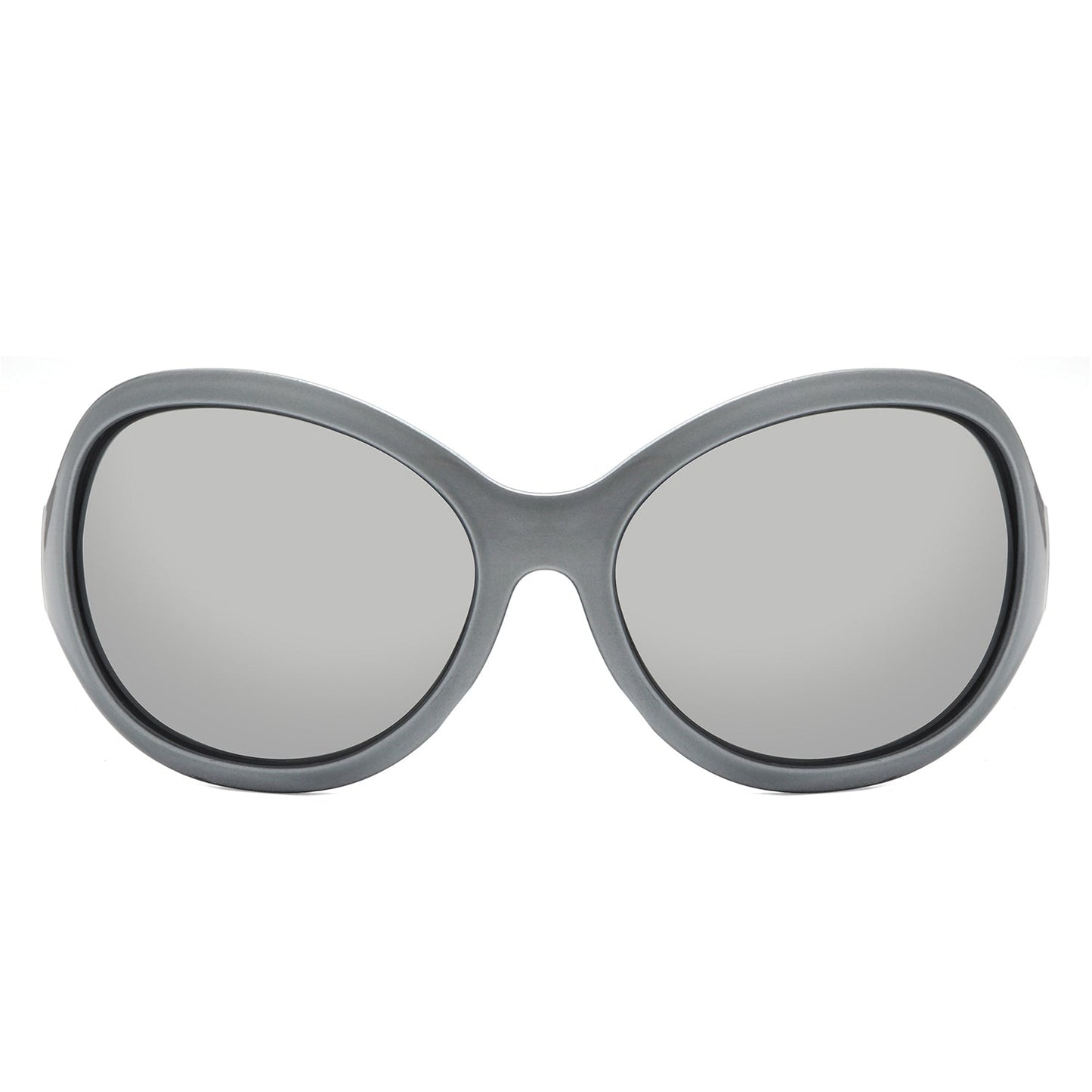 Aurora - Oversize Fashion Curved Large Women Round Sunglasses