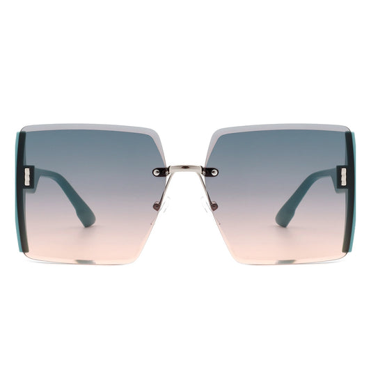 Phoenixy - Square Oversize Half Frame Fashion Women Sunglasses