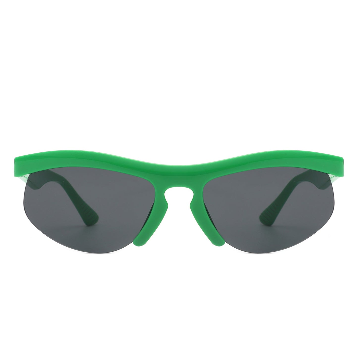 Fliygua - Rectangle Half Frame Sport Square Sunglasses