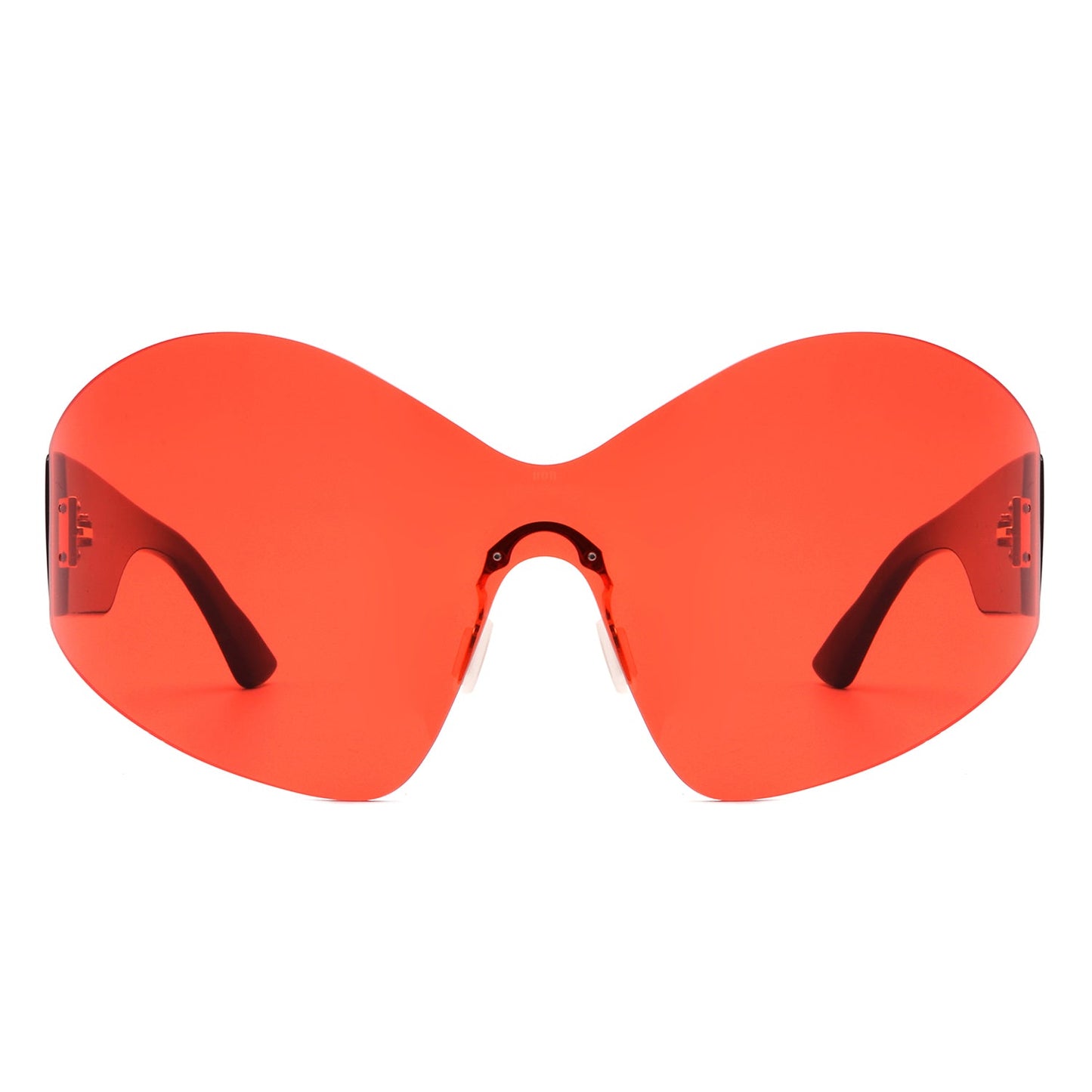 Electra - Oversized Rimless Wraparound Shield Sunglasses