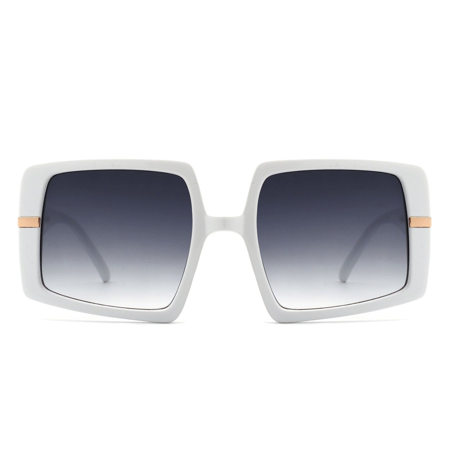 Jasmoria - Oversize Square Geometric Irregular Flat Top Women Sunglasses