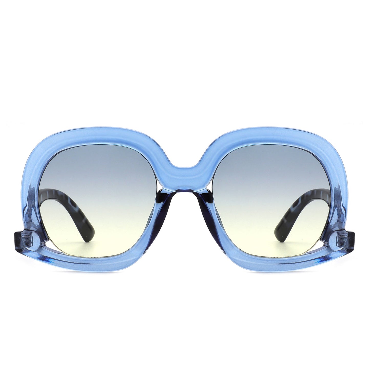 Lumisilk - Oversized Geometric Irregular Round Sunglasses for Women