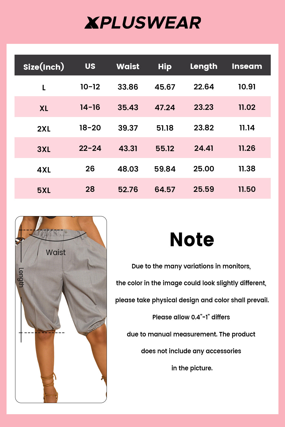 Plus Size Business Casual Black Casual Pocket Jogging Shorts