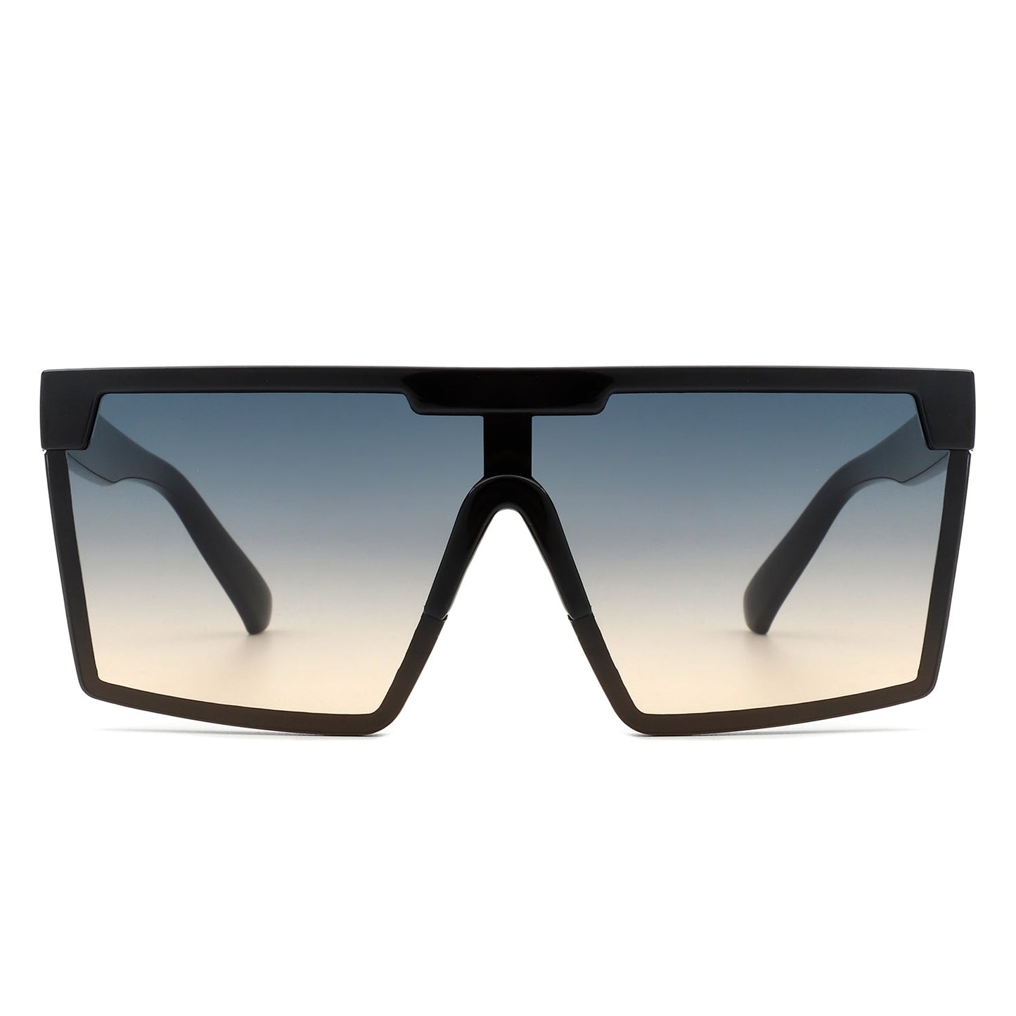 Vitalize - Oversize Retro Square Flat Top Tinted Fashion Women Sunglasses